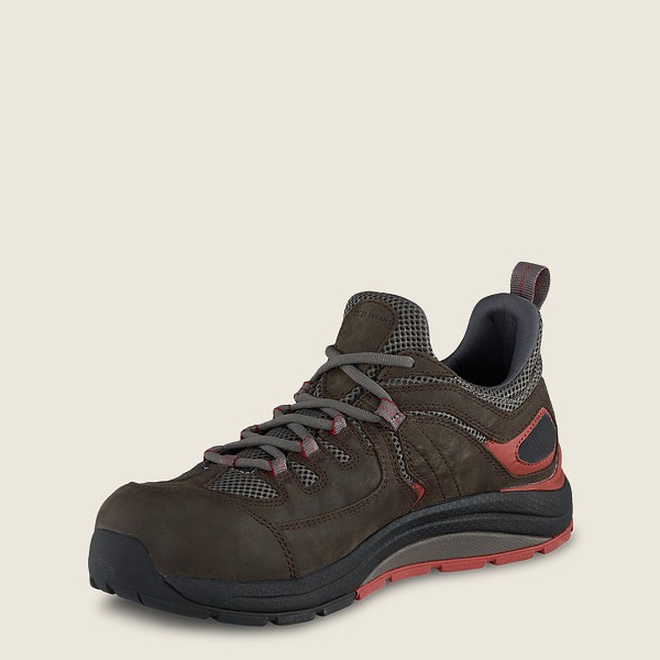 Red Wing Work Shoes Mens Dark Brown - Cooltech™ Athletics - Safety Toe - 7124368-UL